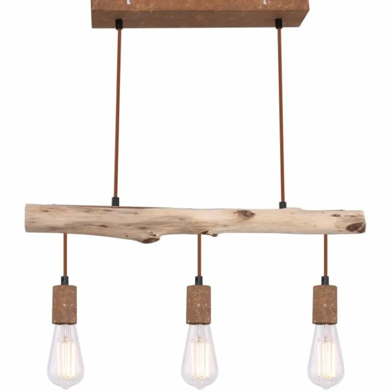 Luminaires Globo Lighting Suspension Globo JAKOB Rouille, 3 lumières* Suspensions