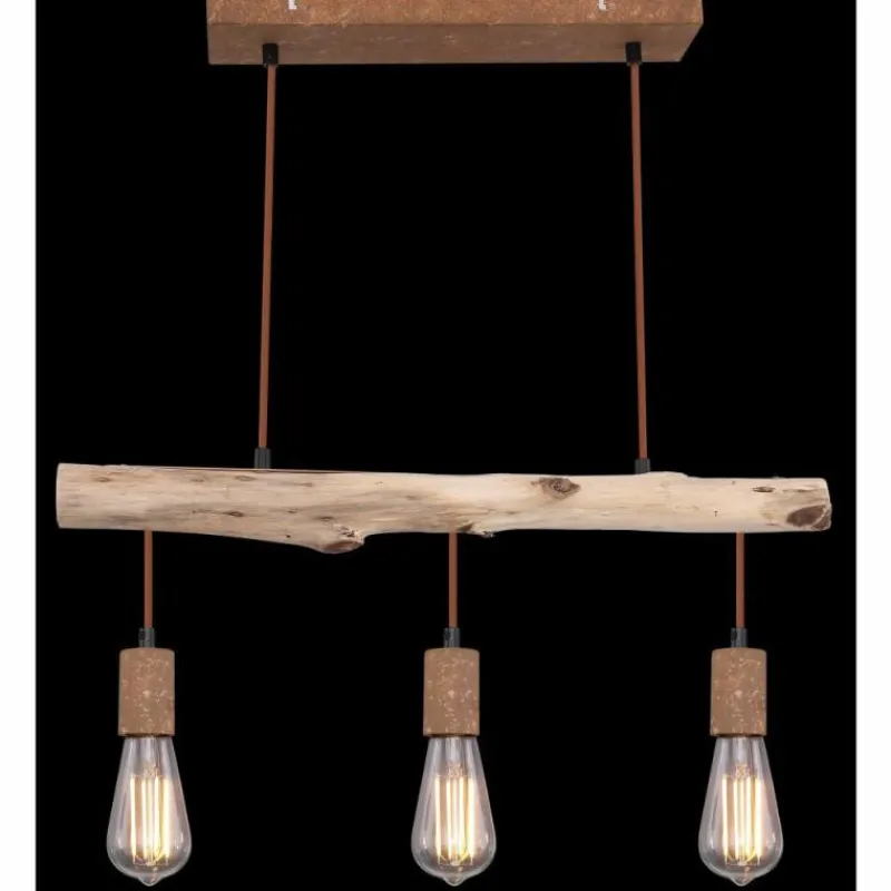 Luminaires Globo Lighting Suspension Globo JAKOB Rouille, 3 lumières* Suspensions