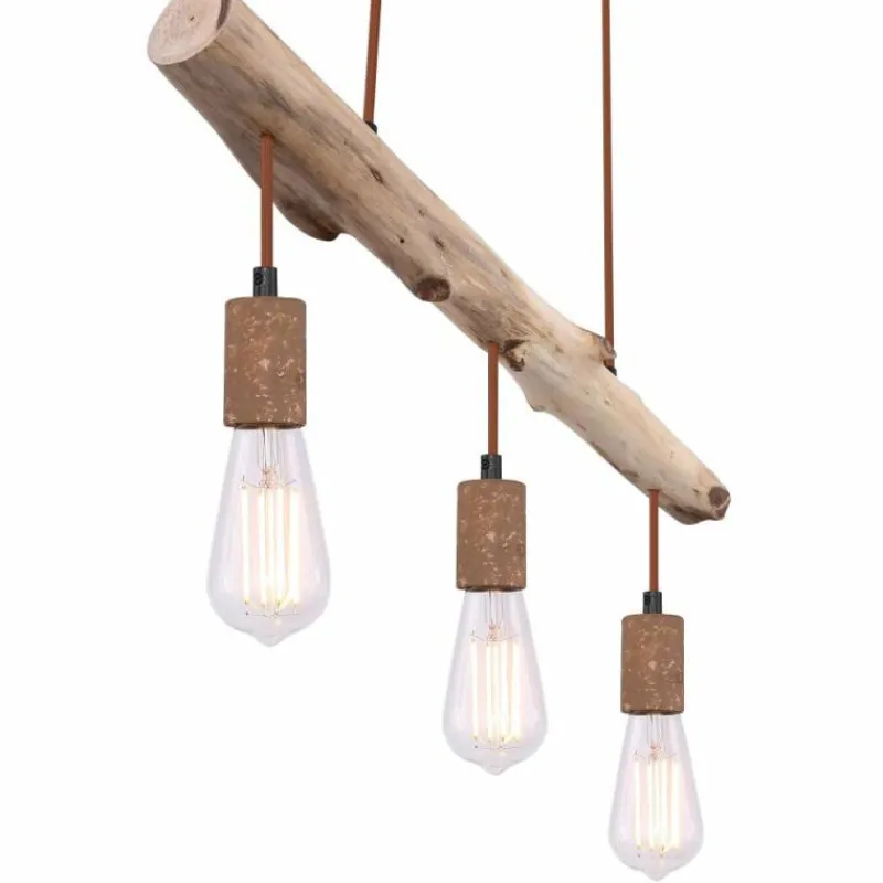 Luminaires Globo Lighting Suspension Globo JAKOB Rouille, 3 lumières* Suspensions