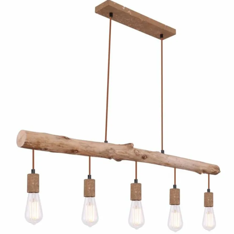 Luminaires Globo Lighting Suspension Globo JAKOB Rouille, 5 lumières* Suspensions