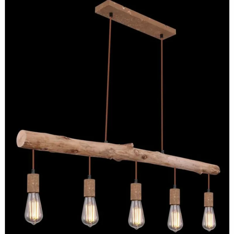 Luminaires Globo Lighting Suspension Globo JAKOB Rouille, 5 lumières* Suspensions