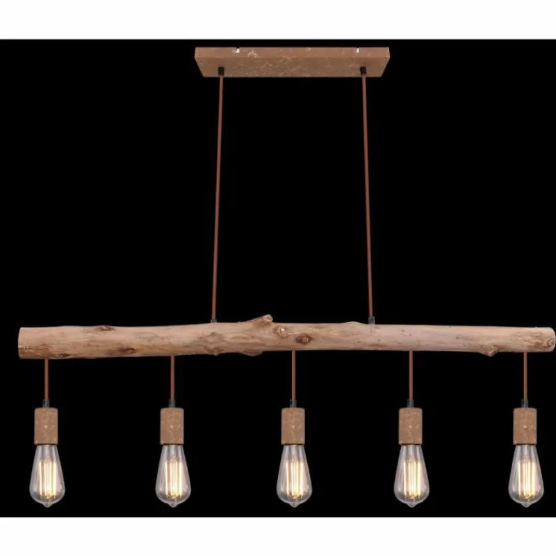 Luminaires Globo Lighting Suspension Globo JAKOB Rouille, 5 lumières* Suspensions