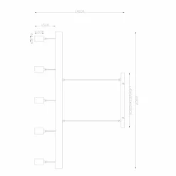 Luminaires Globo Lighting Suspension Globo JAKOB Rouille, 5 lumières* Suspensions