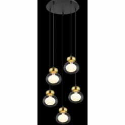 Luminaires Globo Lighting Suspension Globo JAUCY Bronze, Noir, 5 lumières