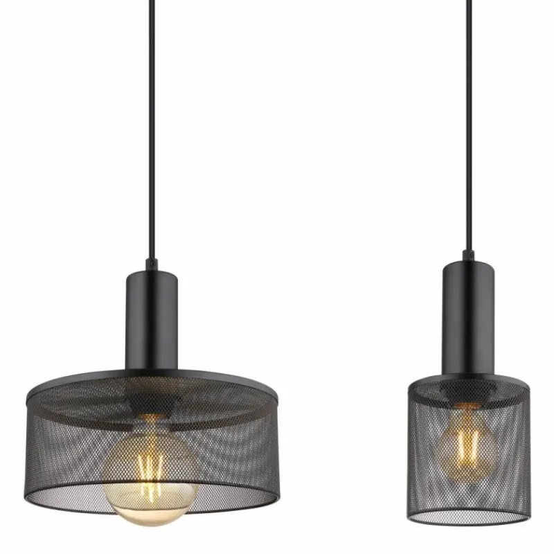 Luminaires Globo Lighting Suspension Globo JEDD Noir, 4 lumières* Suspensions