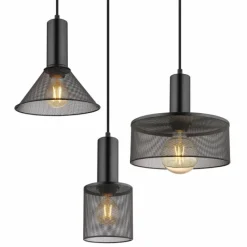 Luminaires Globo Lighting Suspension Globo JEDD Noir, 6 lumières* Suspensions