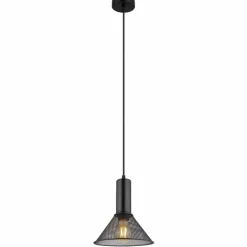 Luminaires Globo Lighting Suspension Globo JEDD Noir, 1 lumière* Suspensions
