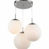 Luminaires Globo Lighting Suspension Globo JOEL Nickel mat, 3 lumières