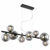 Suspension Verre Fumé-Luminaires Globo Lighting Suspension Globo JONDA LED Noir, 9 lumières