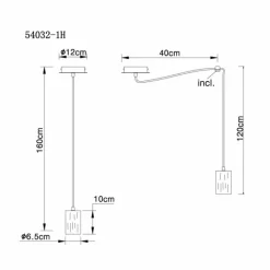 Luminaires Scandinaves-Luminaires Globo Lighting Suspension Globo JOSEBA Noir, 1 lumière