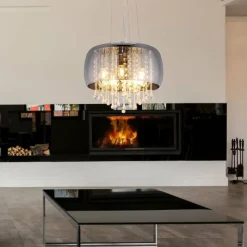 Lampe Turque-Luminaires Globo Lighting Suspension Globo KALLA Chrome, 5 lumières