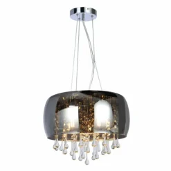Lampe Turque-Luminaires Globo Lighting Suspension Globo KALLA Chrome, 5 lumières