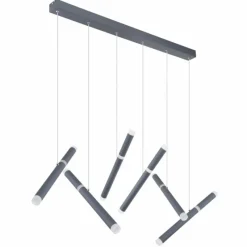 Luminaires Globo Lighting Suspension Globo KELSY LED Gris, 1 lumière* Éclairage Led