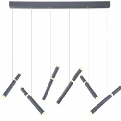 Luminaires Globo Lighting Suspension Globo KELSY LED Gris, 1 lumière* Éclairage Led