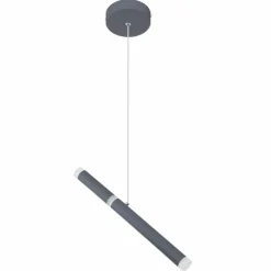 Luminaires Globo Lighting Suspension Globo KELSY LED Gris, 1 lumière* Éclairage Led