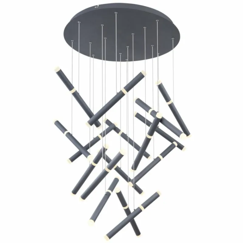 Luminaires Globo Lighting Suspension Globo KELSY LED Gris, 1 lumière* Éclairage Led