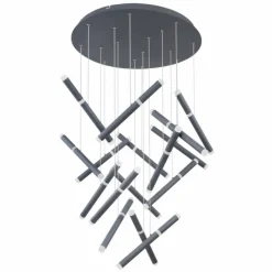 Luminaires Globo Lighting Suspension Globo KELSY LED Gris, 1 lumière* Éclairage Led