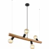 Luminaires Scandinaves-Luminaires Globo Lighting Suspension Globo KIRA Brun foncé, 4 lumières