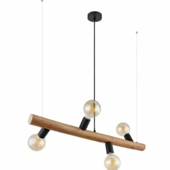 Luminaires Scandinaves-Luminaires Globo Lighting Suspension Globo KIRA Brun foncé, 4 lumières