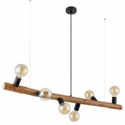 Luminaires Scandinaves-Luminaires Globo Lighting Suspension Globo KIRA Brun foncé, 6 lumières