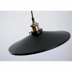 Lampes Dorées-Luminaires Globo Lighting Suspension Globo KNUD Noir doré, 1 lumière
