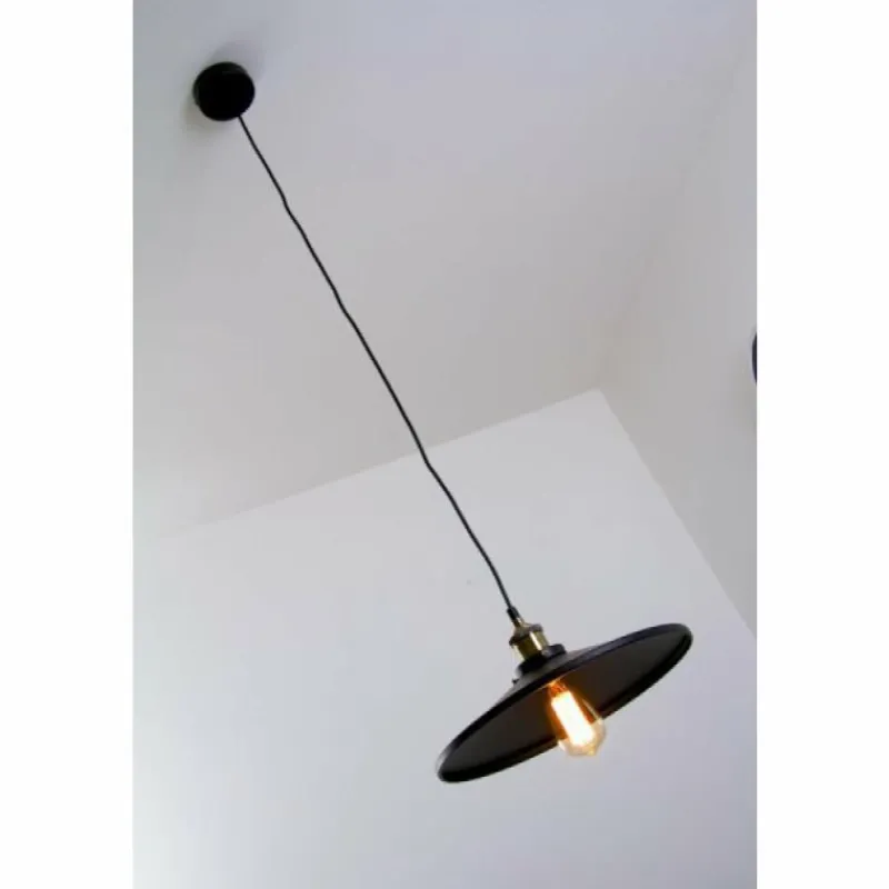 Lampes Dorées-Luminaires Globo Lighting Suspension Globo KNUD Noir doré, 1 lumière