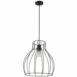 Lampes Vintages & Rétros-Luminaires Globo Lighting Suspension Globo KONGO Noir, 1 lumière