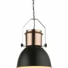 Lampes Industrielles-Luminaires Globo Lighting Suspension Globo Kutum Cuivre, 1 lumière