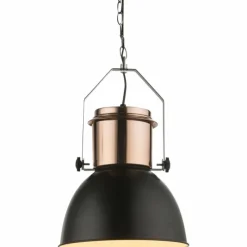Lampes Industrielles-Luminaires Globo Lighting Suspension Globo Kutum Cuivre, 1 lumière