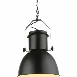 Lampes Industrielles-Luminaires Globo Lighting Suspension Globo Kutum Noir, 1 lumière