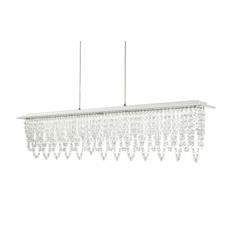 Luminaires Globo Lighting Suspension Globo LED Chrome, Clair, 1 lumière, Télécommandes* Éclairage Led