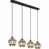 Luminaires Globo Lighting Suspension Globo LOIS Laiton, Noir, 4 lumières* Suspensions