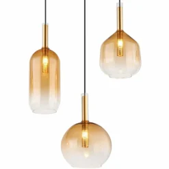 Luminaires Globo Lighting Suspension Globo LOPUSA Laiton, Noir, 6 lumières