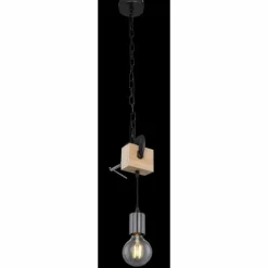 Lampes Industrielles-Luminaires Globo Lighting Suspension Globo LUDI Noir, 1 lumière