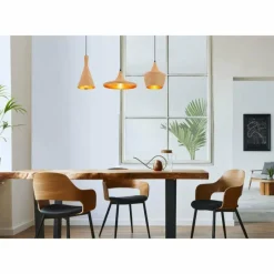 Lampes Dorées-Luminaires Globo Lighting Suspension Globo LUDMILLA Noir, 3 lumières