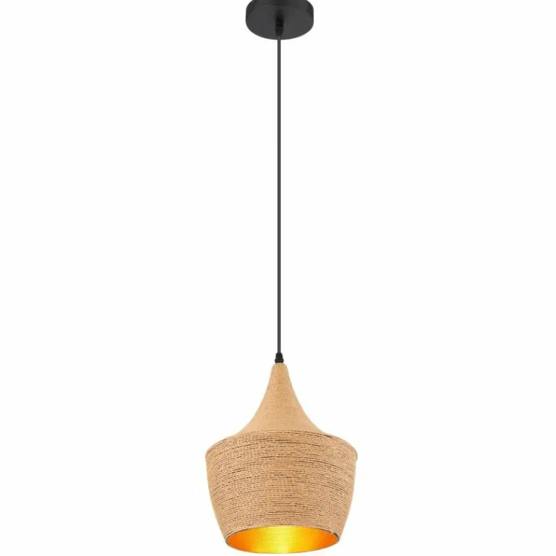 Lampes Dorées-Luminaires Globo Lighting Suspension Globo LUDMILLA Noir, 1 lumière