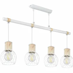 Luminaires Globo Lighting Suspension Globo LUISE Blanc, 4 lumières* Suspensions