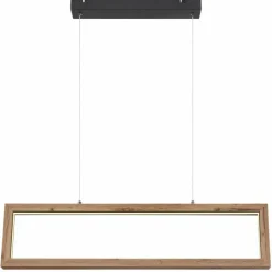 Lampes En Bois-Luminaires Globo Lighting Suspension Globo MANDERA LED Noir, 1 lumière