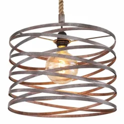 Lampes Vintages & Rétros-Luminaires Globo Lighting Suspension Globo MARCO Brun, Noir, 1 lumière