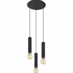 Luminaires Globo Lighting Suspension Globo MARION Noir, 3 lumières* Suspensions
