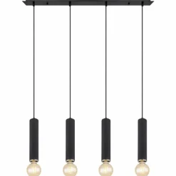 Luminaires Globo Lighting Suspension Globo MARION Noir, 4 lumières* Suspensions
