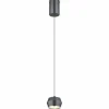Luminaires Globo Lighting Suspension Globo MARTHY LED Gris, 1 lumière* Éclairage Led