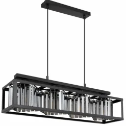 Luminaires Globo Lighting Suspension Globo MATHILDE Noir, 4 lumières