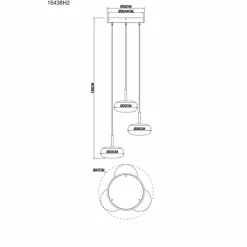 Luminaires Globo Lighting Suspension Globo MATTY LED Nickel mat, 1 lumière