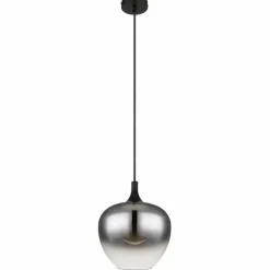 Suspension Verre Fumé-Luminaires Globo Lighting Suspension Globo MAXY Noir, 1 lumière