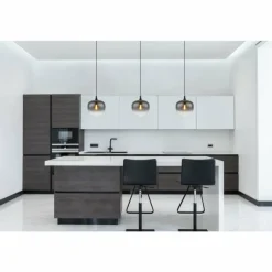 Suspension Verre Fumé-Luminaires Globo Lighting Suspension Globo MAXY Noir, 1 lumière