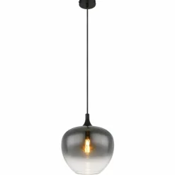 Suspension Verre Fumé-Luminaires Globo Lighting Suspension Globo MAXY Noir, 1 lumière