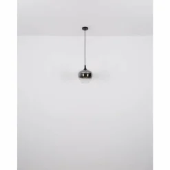 Suspension Verre Fumé-Luminaires Globo Lighting Suspension Globo MAXY Noir, 1 lumière
