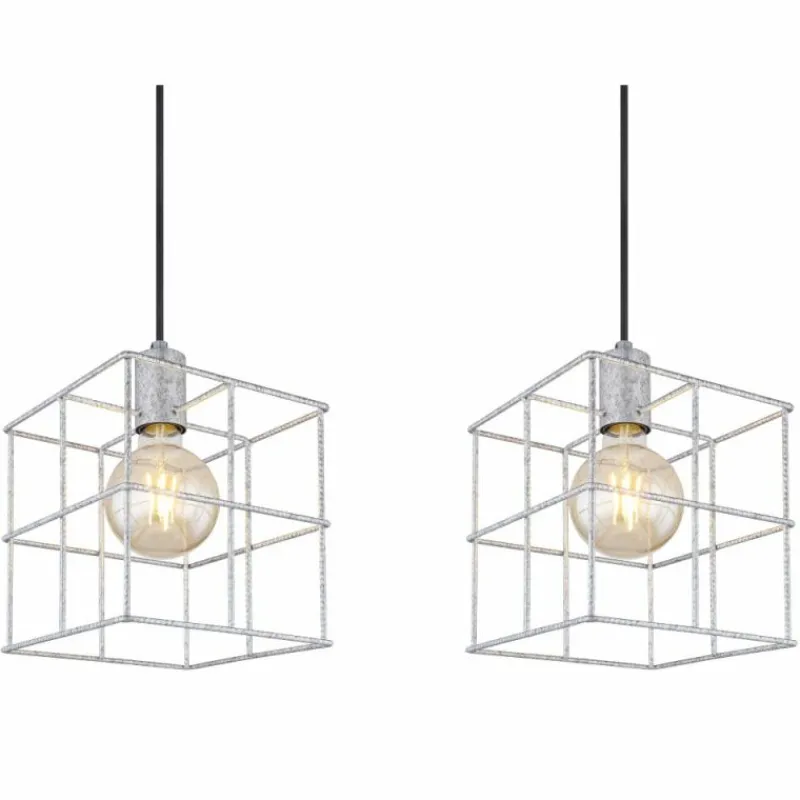 Lampes Industrielles-Luminaires Globo Lighting Suspension Globo MERRIL Zingué, 3 lumières