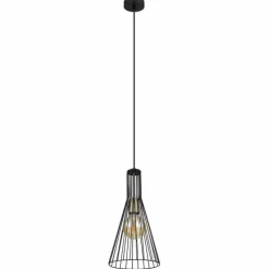 Lampes Vintages & Rétros-Luminaires Globo Lighting Suspension Globo MILLI Noir, 1 lumière